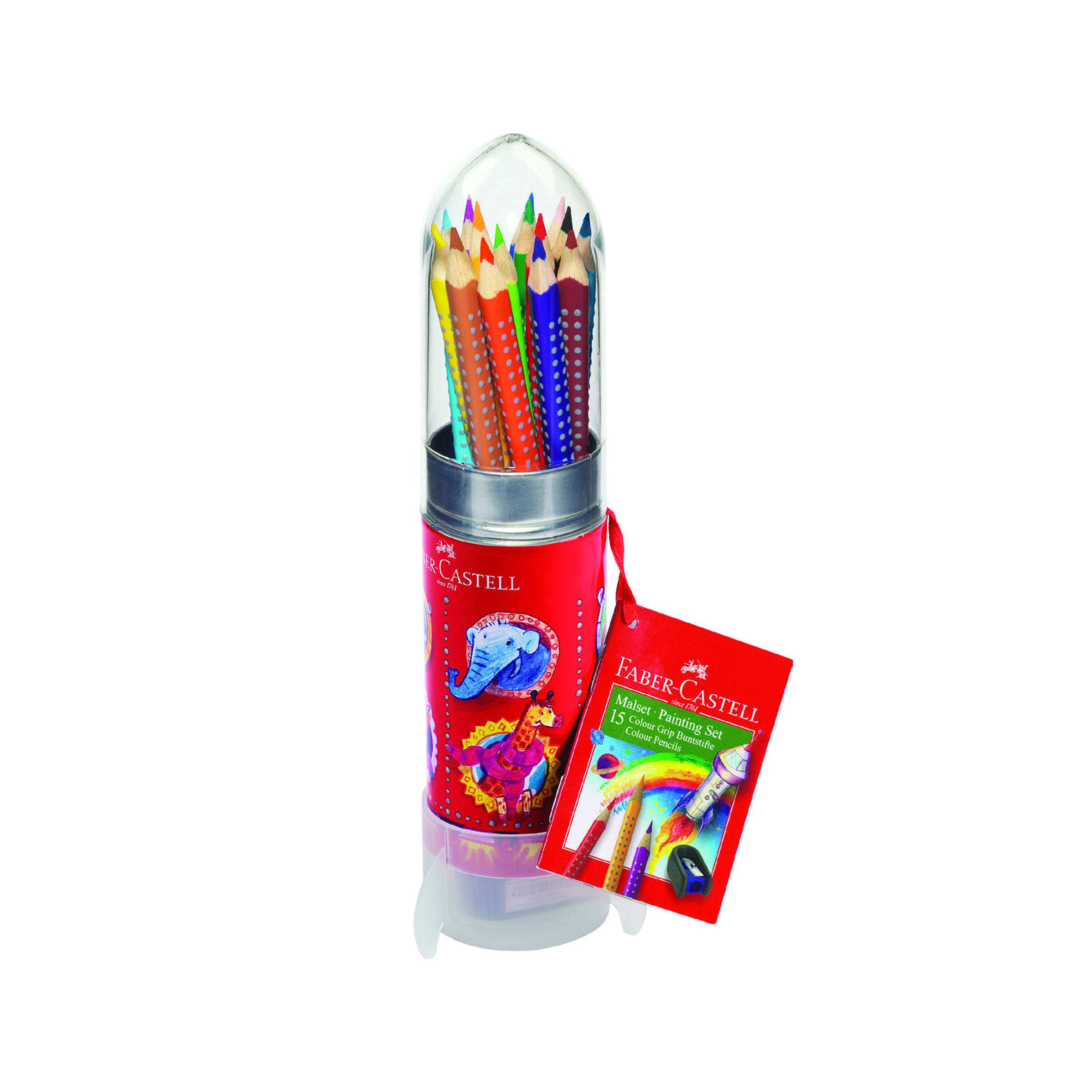 FABER CASTELL GRİP KURU BOYA ROKET 15 RENK