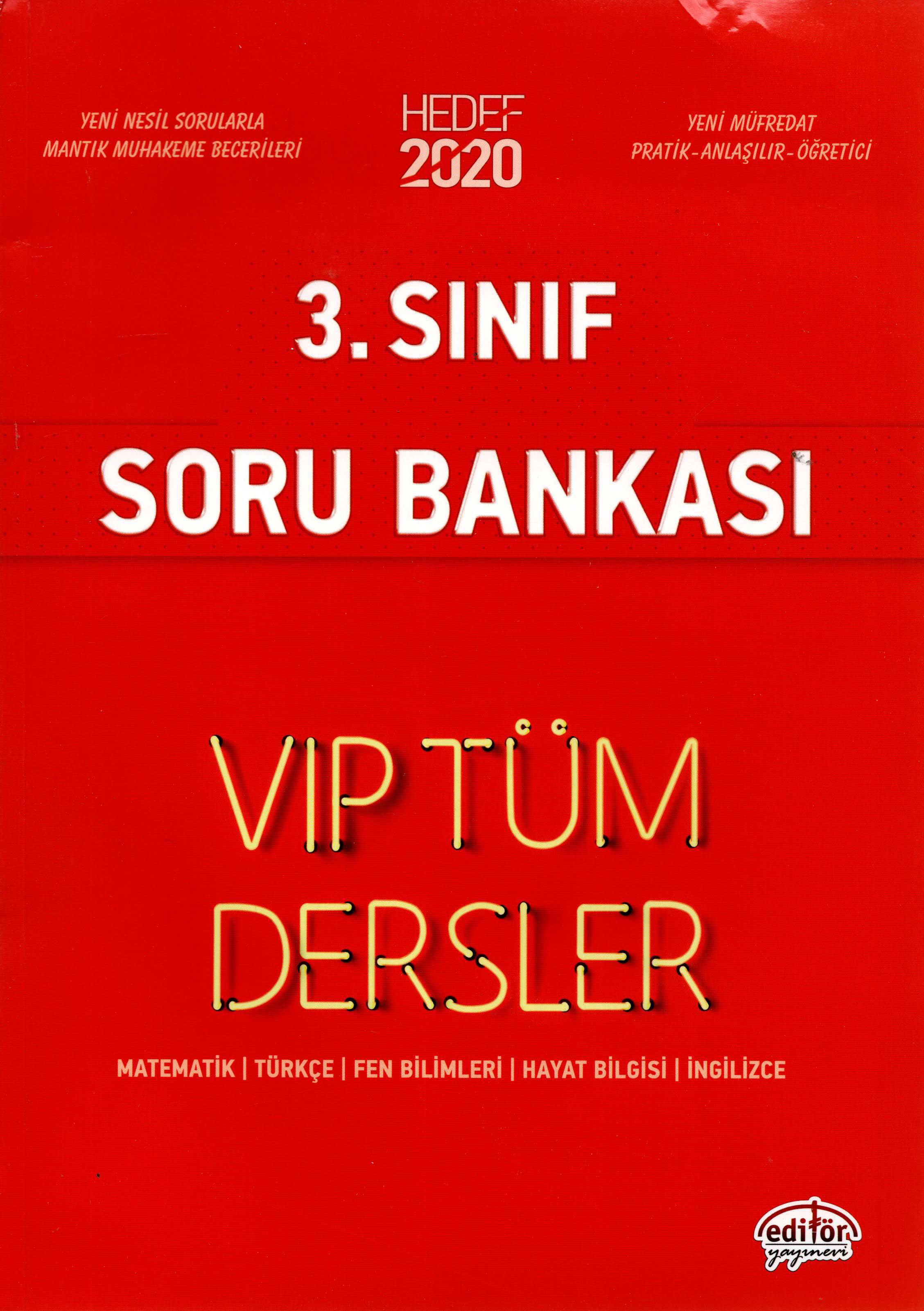 EDİTÖR 3.SINIF VIP TÜM DERSLER SORU BANKASI