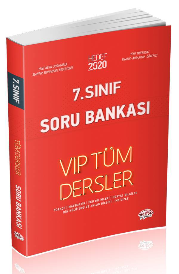 EDİTÖR 7.SINIF VIP TÜM DERSLER SORU BANKASI
