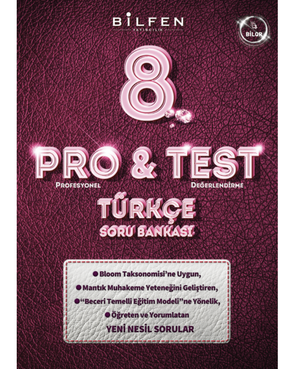 BİLFEN PRO TEST 8.SINIF TÜRKÇE SORU BANKASI